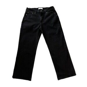 Abercrombie & Fitch The Baggy Low Rise Jeans Womens 28 Black Relaxed Wide Leg